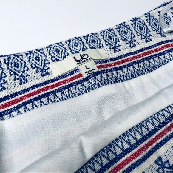 Ya LosAngeles Skirt Red White Blue Embroidered - Picture 5 of 8
